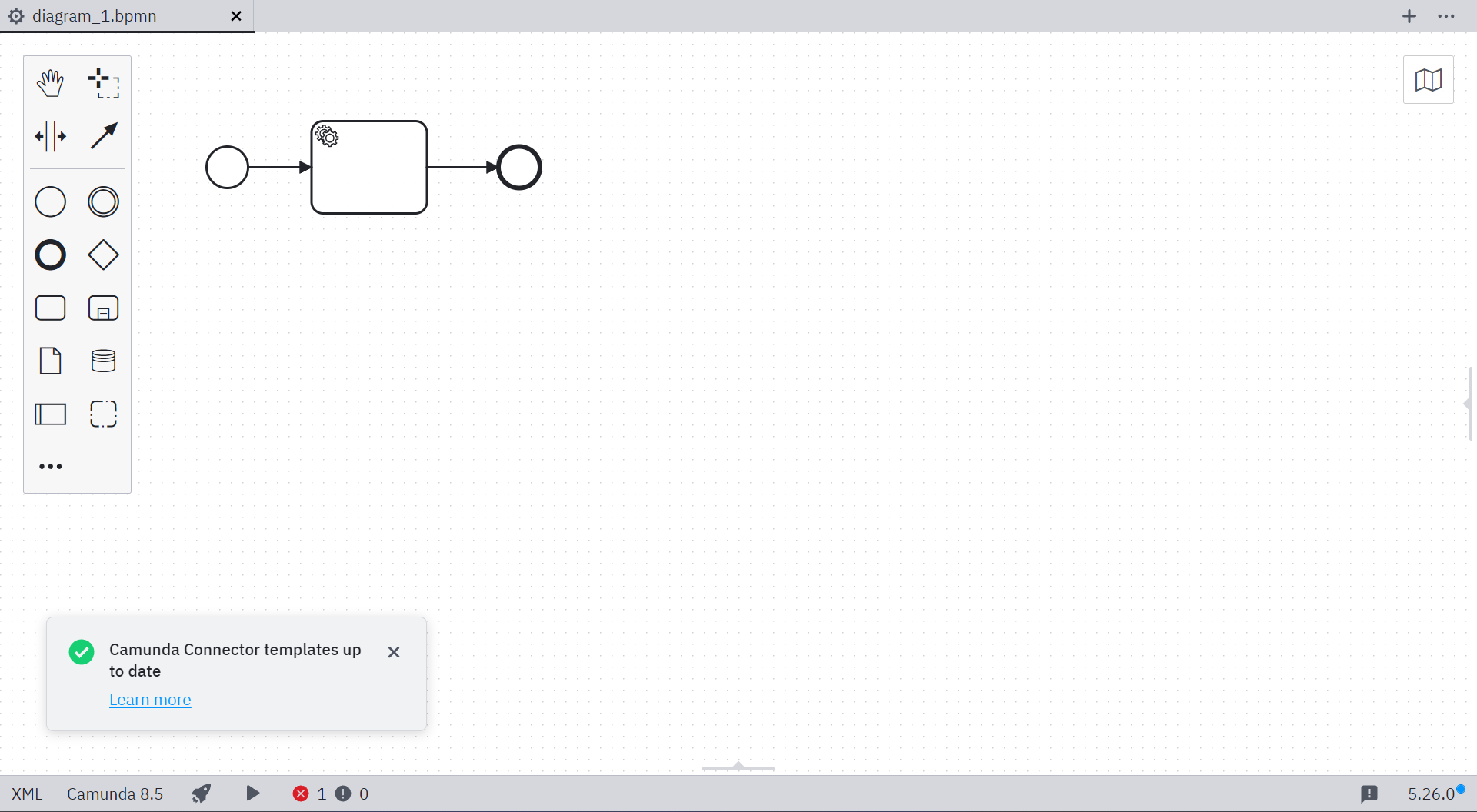 Camunda connector templates up to date notification